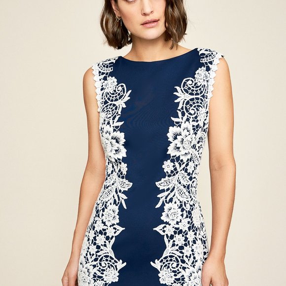 NWT Tadashi Cocktail dress, Navy/white, size 10 - Picture 2 of 3